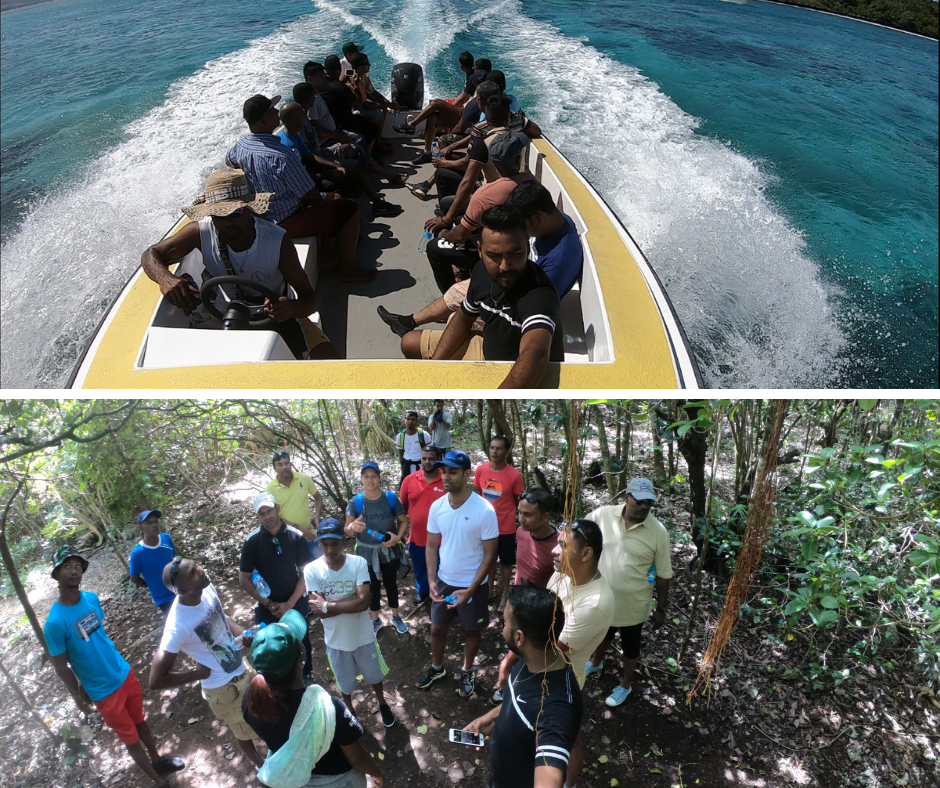 L’équipe d’Aqualia sur L’île aux Aigrettes